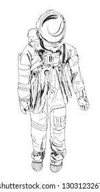The first Space Moon suit. Sketch collection