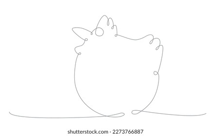 First spring bird hand draw continues one line. Vector stock illustration isolated on white background for wedding, Easter invitation or greeting card. Editable stroke. EPS10
