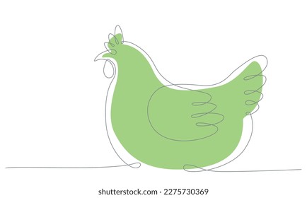 First spring bird hand draw continues one line. Vector stock illustration isolated on white background for wedding, Easter invitation or greeting card. Editable stroke. EPS10