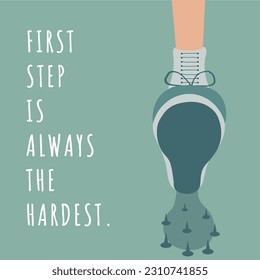 First Step Vector Illustration Graphic