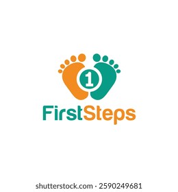 First Steps Logo Simple and Vector