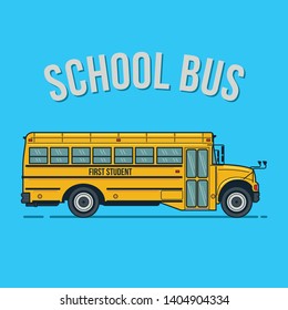 first student school bus vector