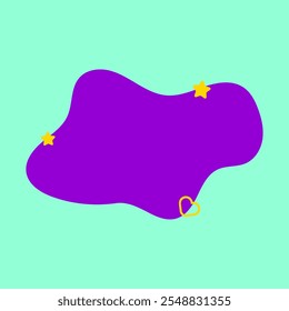 First Style Funny Minimalist Abstract Shape Element with Star and Love icon. First Style Shape Element. High Quality Vector Icon. Editable Vector