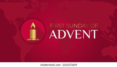 First Sunday of Advent Background Illustration Design