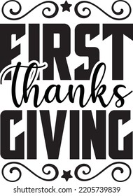 first thanks giving vector file