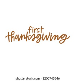 First thanksgiving hand letterign