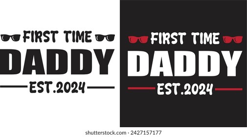 First Time Daddy New Dad Est 2024 Shirt