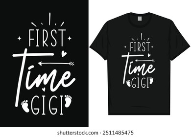 First time gigi happy mother's day typography tshirt design