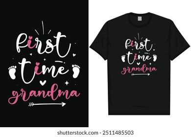 First time grandma happy mother's day typography tshirt design