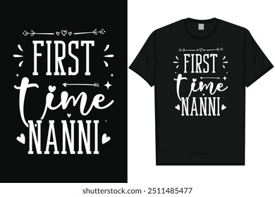 First time nani happy mother's day typography tshirt design