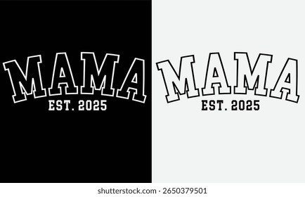 Primeira vez disse que mamãe e papai projetam para camiseta e outros usos.