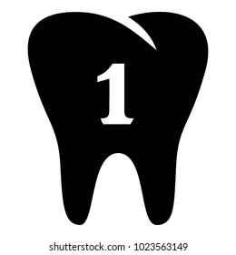 First tooth icon. Simple illustration of first tooth vector icon for web