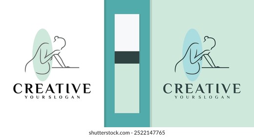 Vector de diseño de logotipo de mujer embarazada del primer trimestre