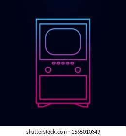 First tv nolan icon. Simple thin line, outline vector of generation icons for ui and ux, website or mobile application