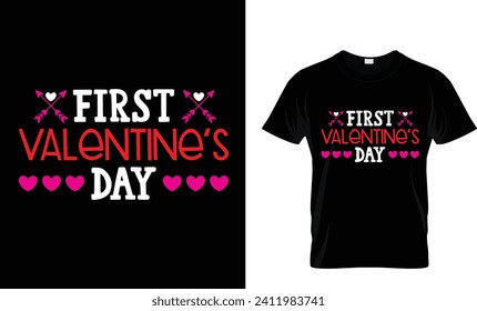 First Valentine's Day T-shirt design.