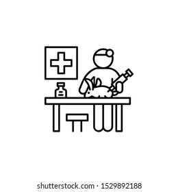 First, veterinary, note icon. Element of university for mobile concept and web apps icon