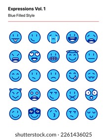 The first volume of customizable expressive face icons covering basic and common expressions. Perfect for apps, websites, graphic design, advertising, marketing, social media, and other projects