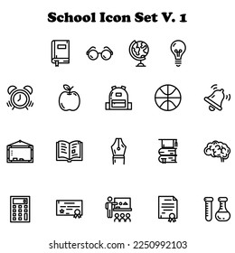 Primer volumen del conjunto de iconos escolares