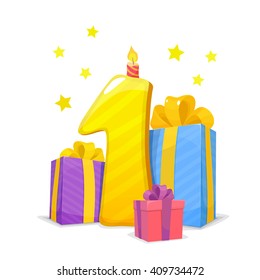 The First Year Happy Birthday Card For Child