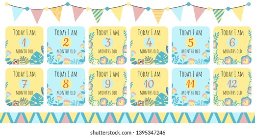 Baby Month Stickers Hd Stock Images Shutterstock