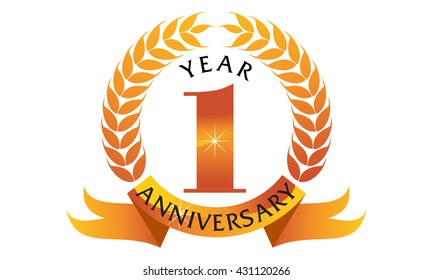  First Year  Ribbon Anniversary 