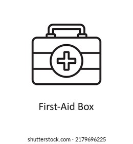 First-Aid Box vector outline Icon Design illustration. Medical Symbol on White background EPS 10 File