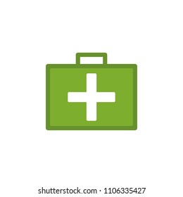 first-aid kit colored illustration. Element of camping icon for mobile concept and web apps. Flat design first-aid kit colored illustration can be used for web and mobile on white background