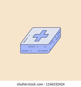 first-aid kit field outline icon. Element of outdoor recreation icon for mobile concept and web apps. Field outline first-aid kit icon can be used for web and mobile