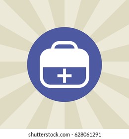 first-aid kit icon. sign design. background