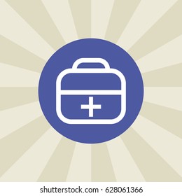 first-aid kit icon. sign design. background