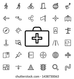 First-aid kit icon. Universal set of navigation for website design and development, app development