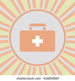  First-aid kit icon, web design