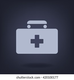  First-aid kit icon, web design