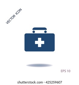 First-aid kit icon, web design