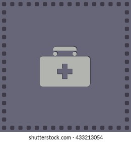 First-aid kit icon, web design