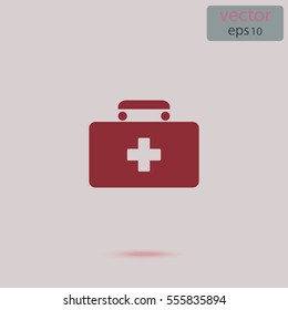 First-aid kit icon, web design
