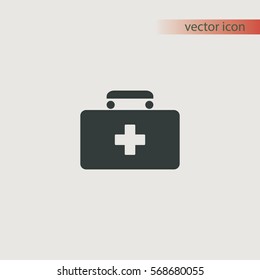 First-aid kit icon, web design