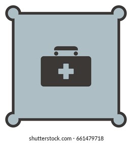 First-aid kit icon, web design