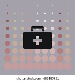 First-aid kit icon, web design