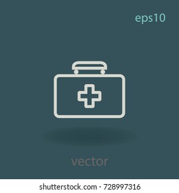 First-aid kit icon, web design