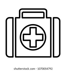 First-Aid Kit Line Icon.96x96 for Web Graphics and Apps.  Simple Minimal Pictogram. Vect
