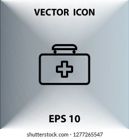 First-aid kit outline icon, web design