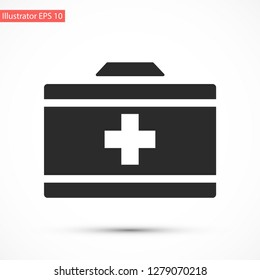 first-aid kit vector icon eps 10