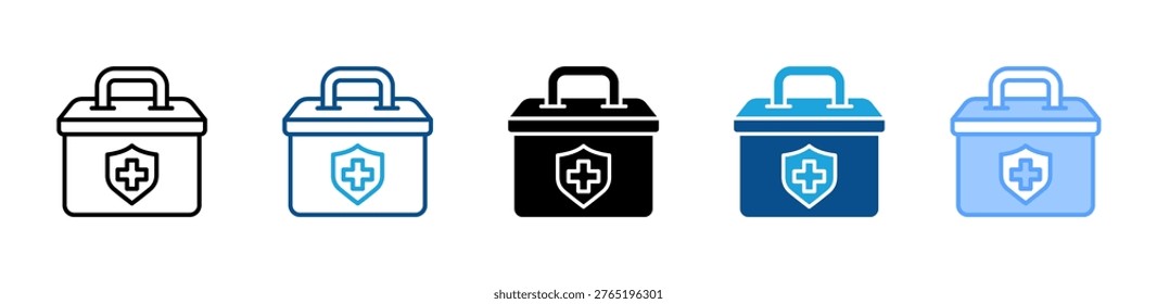 Firstaid web icon with multiple style collection