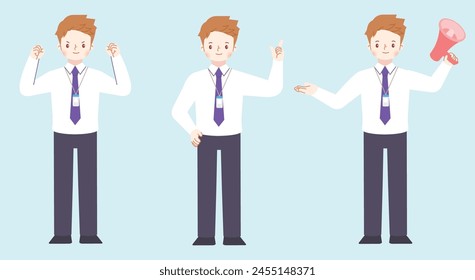 first-timers, office workers, characters, office workers, notifications, announcements, presentations,