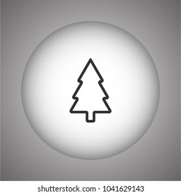 fir-tree . line vector icon
