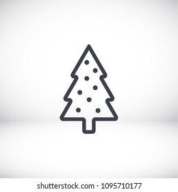 fir-tree . line vector icon