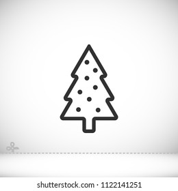 fir-tree . line vector icon