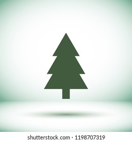 fir-tree . line vector icon