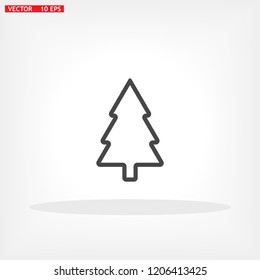 fir-tree . line vector icon